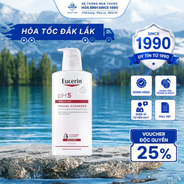 [HỎA TỐC ĐẮK LẮK] Sữa Rửa Mặt Eucerin pH5 Facial Cleanser 400ml Cho Da Nhạy Cảm