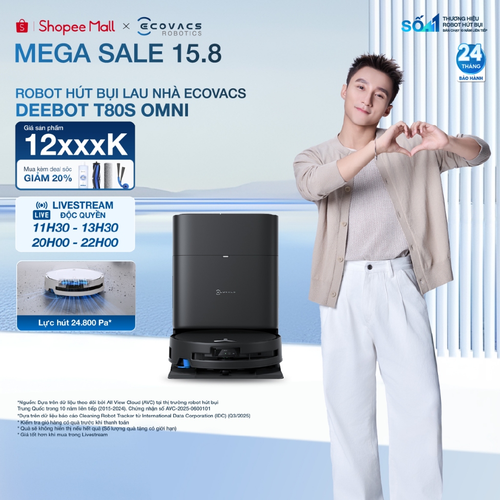 Ecovacs DEEBOT T80S Omni robot hút bụi lau nhà