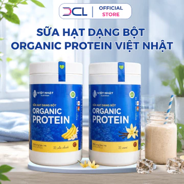 Sữa Hạt Dạng Bột Organic Protein Việt Nhật Hỗ Trợ Giảm Cân Thay Thế Bữa Ăn, Sữa Hạt Organic Protein Hương Vị Vani Cacao