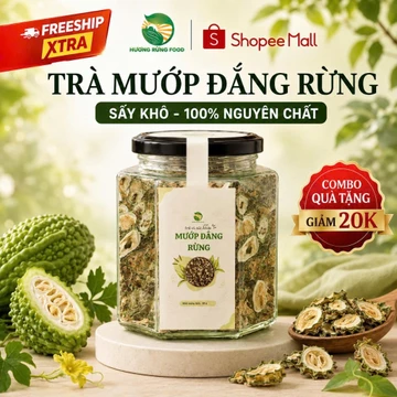 Khổ qua rừng ,mướp đắng rừng khô thái lát hỗ trợ người bị tiểu đường, thanh lọc, thải độc gan - Hương Rừng Food