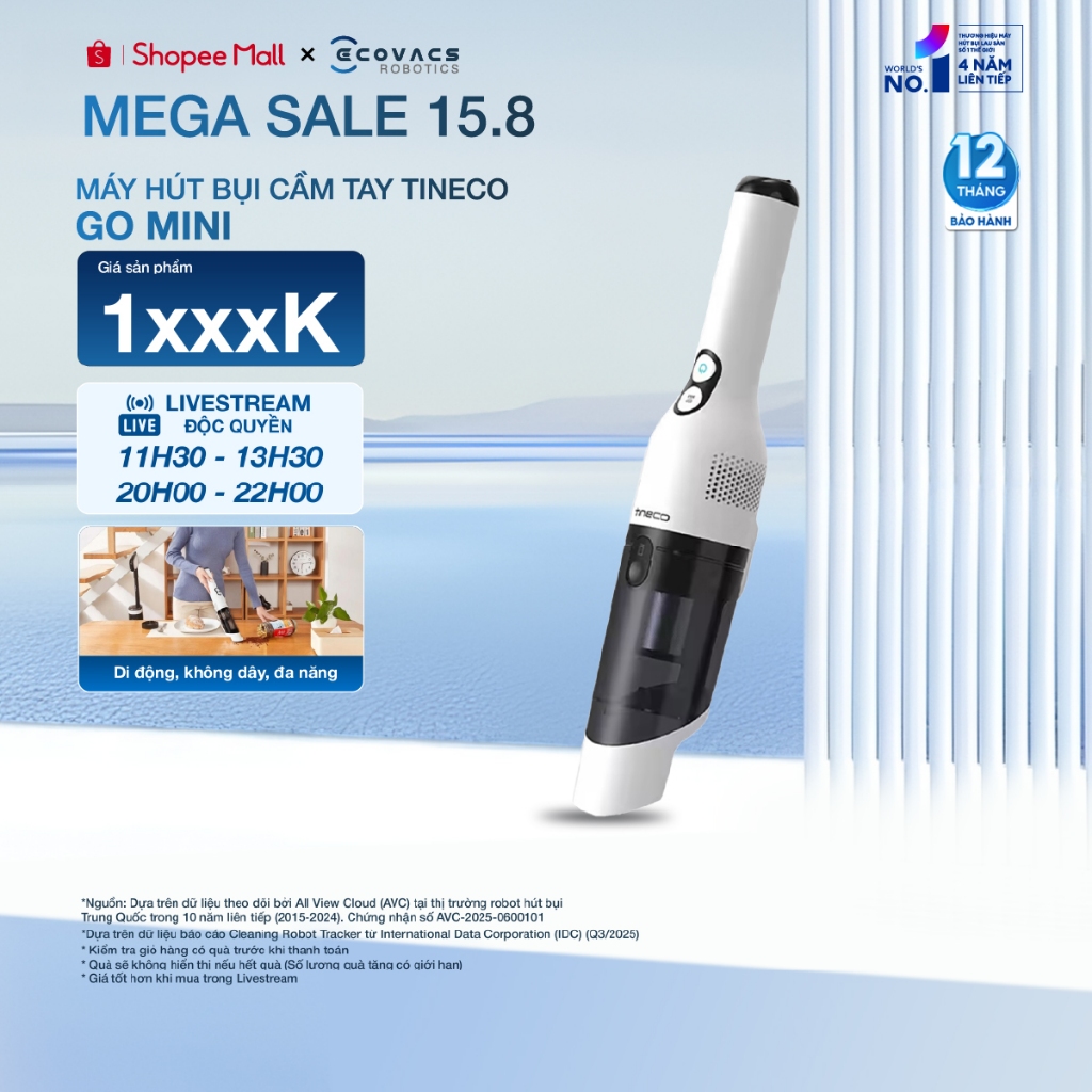 Máy hút bụi cầm tay Tineco Go Mini