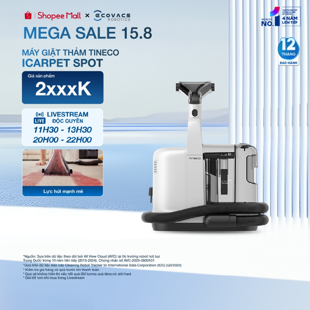 Máy giặt thảm Tineco iCarpet Spot
