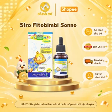 Siro Ngủ Ngon Cho Bé Fitobimbi - Siro Hỗ Trợ Cải Thiện Giấc Ngủ Giam Căng Thẳng Cho Bé Xuất Xứ Ý