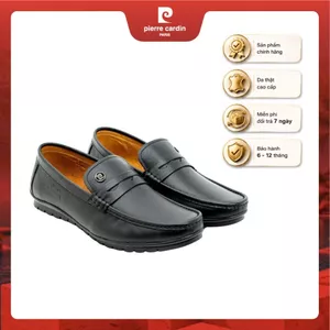[sản phẩm bán chạy] Giày lười nam Pierre Cardin da bò thật, đế cao su chống trượt, form thoải mái hiện đại - mã 818