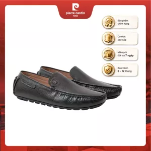Giày mọi nam Pierre Cardin chất liệu da bò thật, họa tiết da nổi, đế cao su - mã 533