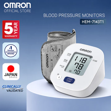 Máy Đo Huyết Áp Bắp Tay Omron HEM-7143T1 | Kết Nối Bluetooth, Bảo Hành Chính Hãng 5 Năm