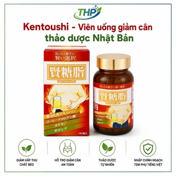 KEN TOU SHI Nhật Bản – Viên Uống Giảm Cân, Giảm Mỡ Máu, Hỗ Trợ Ổn Định Đường Huyết – Lọ 180 Viên Chính Hãng