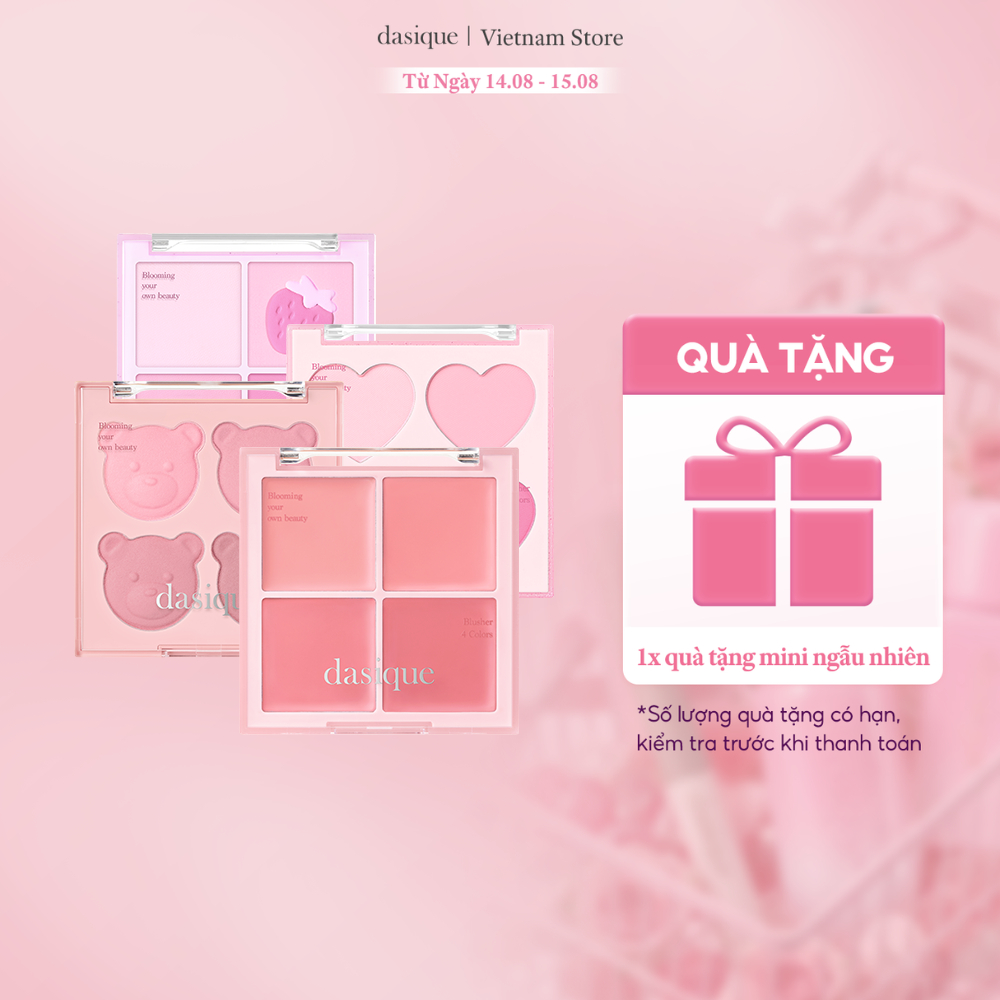 Phấn má hồng 4 ô Dasique Blending Mood Cheek Blush 12g