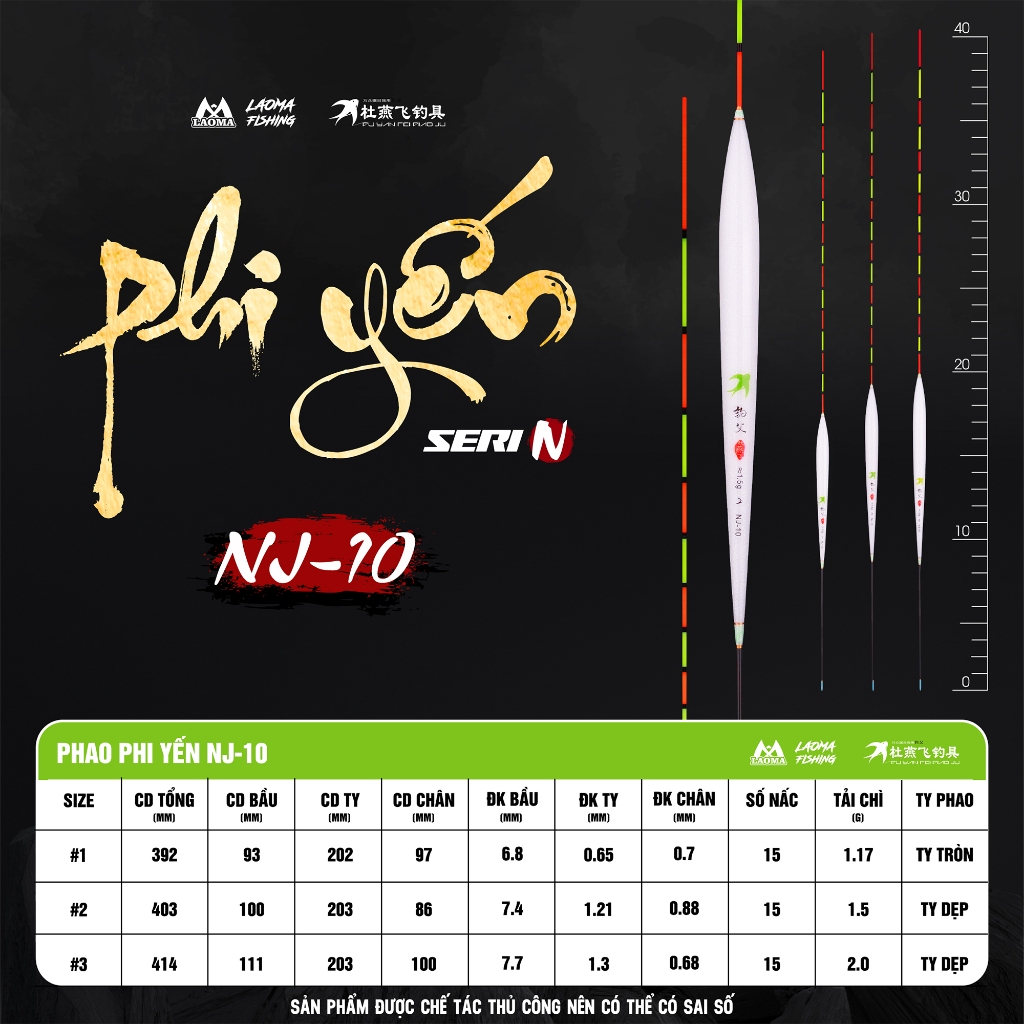 PHAO CÂU CÁ PHI YẾN NANO MÃ NJ10 - PHAO CÂU ĐÀI