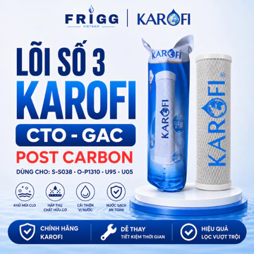 Lõi lọc nước Karofi Smax Duo 3 Post Carbon - Lõi số 2 CTO lưới dùng cho các máy S-S038, U05, O-P1310...