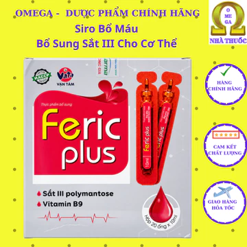 Siro Bổ Máu Feric Plus (HSD 2029, 20 ống) - Giúp Bổ Sung Cho Người Thiếu Máu Do Thiếu Sắt