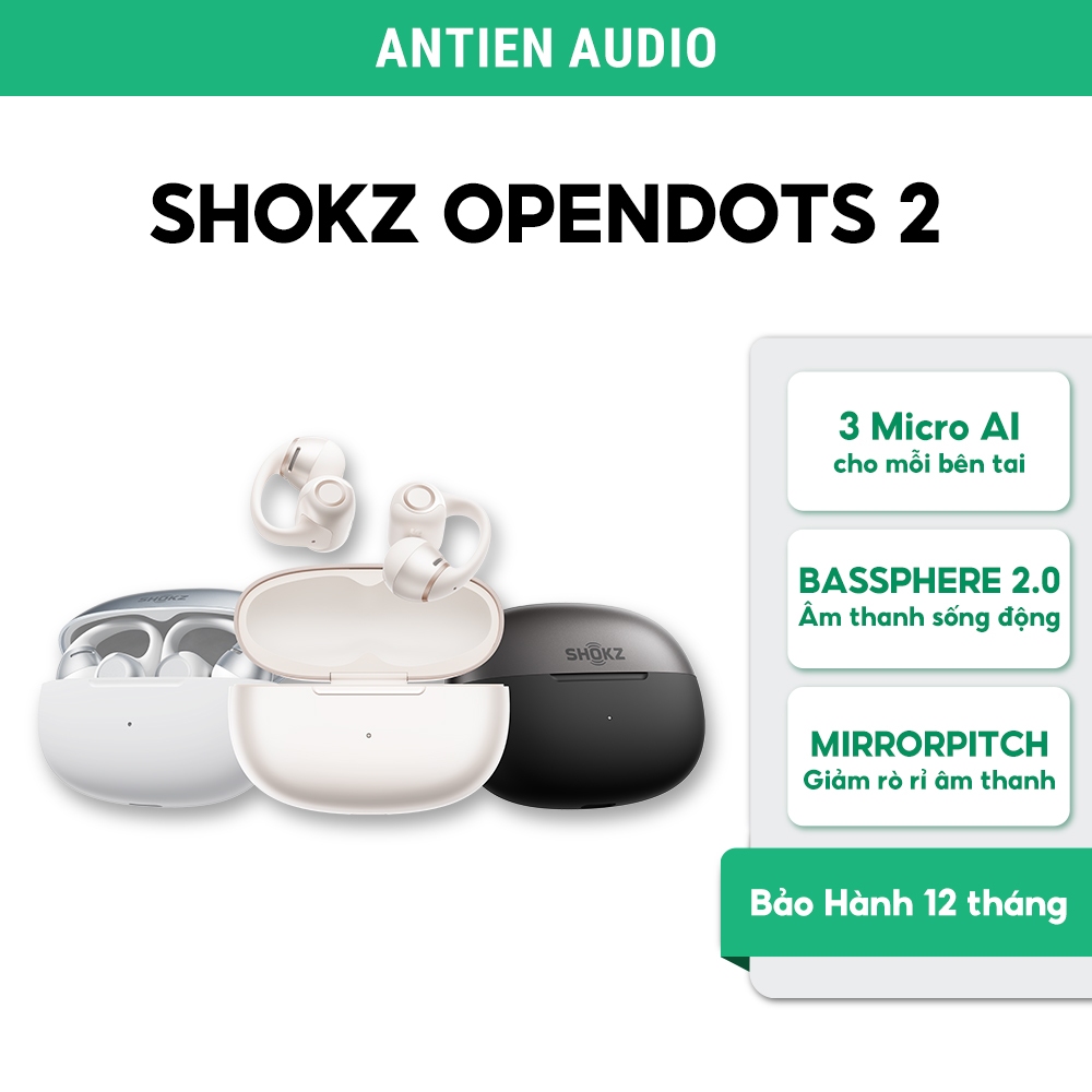 Tai nghe Bluetooth TWS SHOKZ OPENDOTS 2 Model E320 - Bảo Hành 24 Tháng - Hàng Chính Hãng | BigBuy360 - bigbuy360.vn