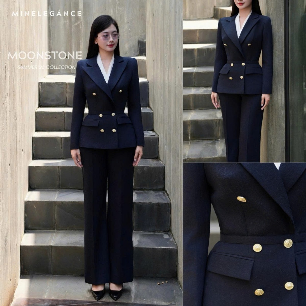 MINELEGÁNCE | SET ÁO VEST & QUẦN ỐNG ĐỨNG THANH LỊCH, SANG TRỌNG - MIN07