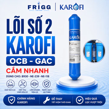 Lõi lọc số 2 Karofi - Lõi than hoạt tính OCB - GAC cắm nhanh dùng cho các máy Ne Karofi