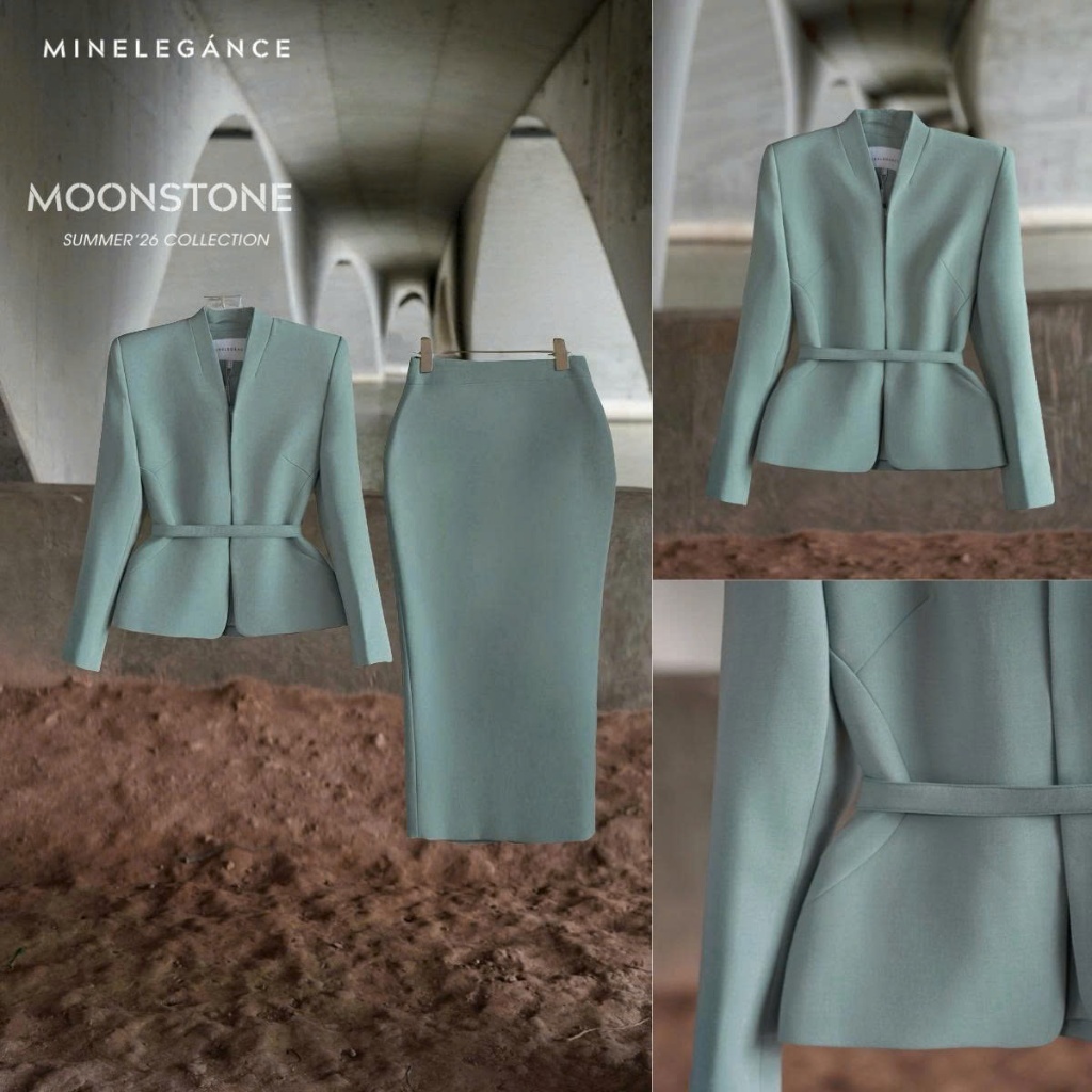 MINELEGÁNCE | SET ÁO VEST & CHÂN VÁY BÚT CHÌ THANH LỊCH, SANG TRỌNG - MIN263