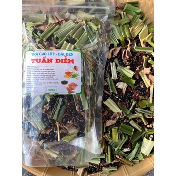 [Zip 500g] TRÀ GẠO LỨT 4 VỊ CAO CẤP – NGUYÊN LIỆU TỰ NHIÊN gồm gạo lứt, đậu đen, lá dứa, gừng