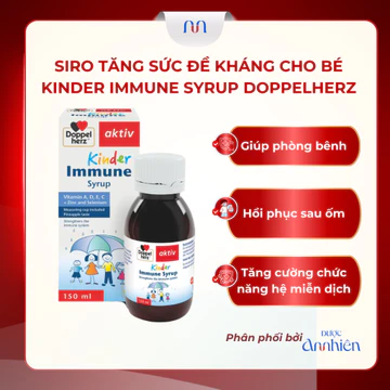 [CHÍNH HÃNG] Siro Kinder Immune Syrup Doppelherz Đức Bổ Sung Vitamin A, D3, C, Kẽm Hỗ Trợ Sức Đề Kháng Cho Bé