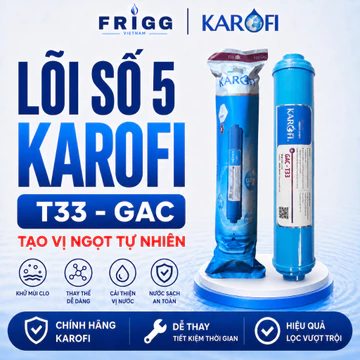 Lõi chức năng GAC-T33 Karofi (Lõi số 5) than hoạt tính gáo dừa tạo vị ngọt tự nhiên cho nước