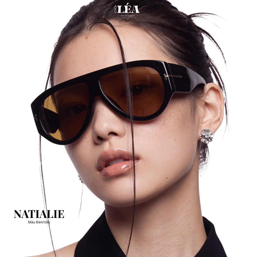 [LÉA GLASSES] Kính Râm Mát NATALIE chuyên đi nắng Nhựa Cứng Cao Cấp Chống tia UV400