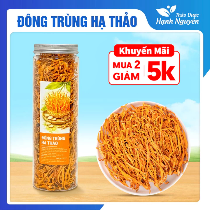 Đông trùng hạ thảo 100g, đông trùng khô, sợi to, vàng, thơm, trà đông trùng tốt cho sức khỏe