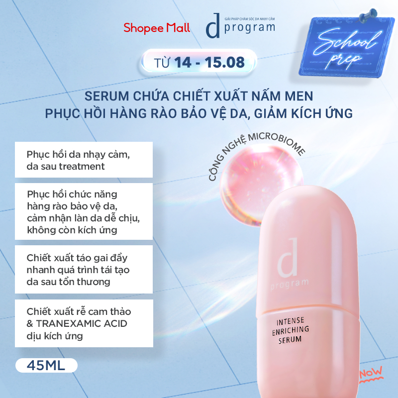 Tinh Chất Giúp Làm Chậm Quá Trình Lão Hóa d'Program Intense Enriching Serum 45ml