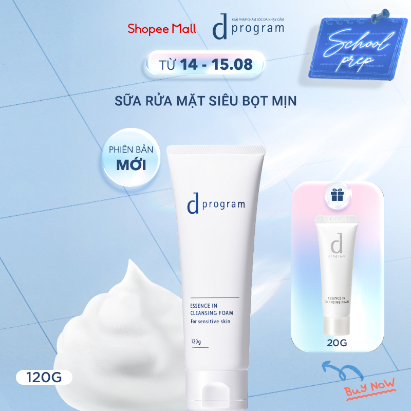 Sữa rửa mặt siêu bọt d Program Cleansing Foam 120g
