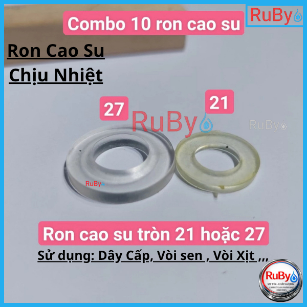 Ron Cao Su Nhựa 21/27 TBVS RuBy – Ron Chịu Nhiệt Cho Dây Cấp, Vòi Sen, Vòi Xịt