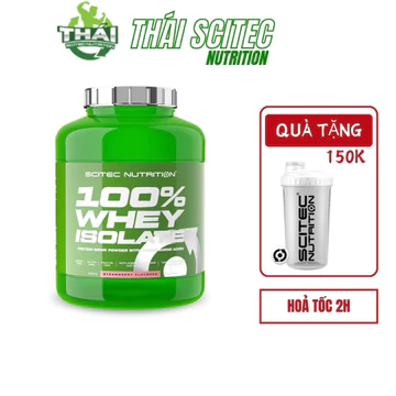 WHEY ISOLATE Scitec Nutrition- Whey protein tinh khiết hấp thụ nhanh, đạm whey không lactose ít chất béo ít carbs
