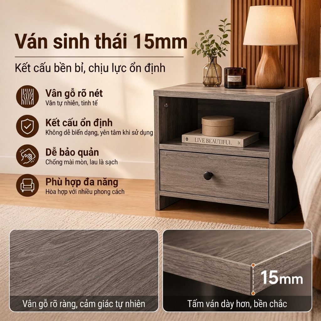ALVIN Tủ đầu giường Tủ để đồ cạnh giường ngủ có ngăn kéo Ưu đãi đặc biệt cho sản phẩm mới | BigBuy360 - bigbuy360.vn