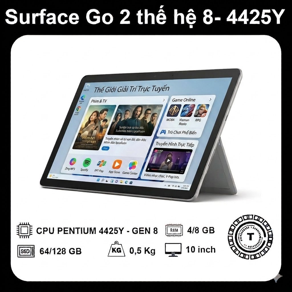 Microsoft Surface Go 2 – RAM 8GB/128GB – Chuẩn Zin Nhật, máy nhẹ viền mỏng sexy | BigBuy360 - bigbuy360.vn