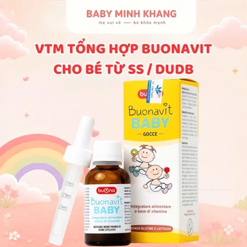 Buonavit Baby - Vitamin Tổng Hợp Nhỏ Giọt Giúp Bồi Bổ Cơ Thể, Tăng Hấp Thu Cho Trẻ - Lọ 20ml
