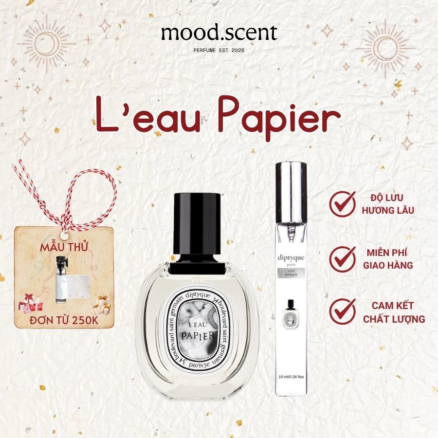 BST Nước Hoa Unisex Diptyque Fleur De Peau, L’Eau Papier, Orphéon, Do Son, Tam Dao MOOD SCENT, Nước Hoa Chiết 10ml | BigBuy360 - bigbuy360.vn