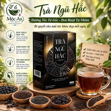 (combo2 Hộp) Trà Ngũ Hắc Mộc Tâm Túi Lọc 20 Gói/ Hộp – Gạo Lứt Đen, Đậu Đen, Mè Đen, Dâu Tằm, Hắc Kỷ Tử