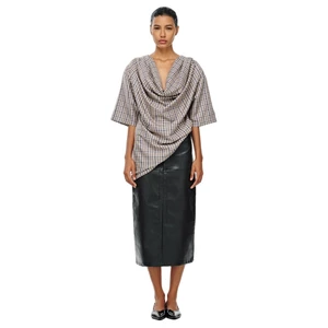 làminapparel - LEATHER MIDI SKIRT