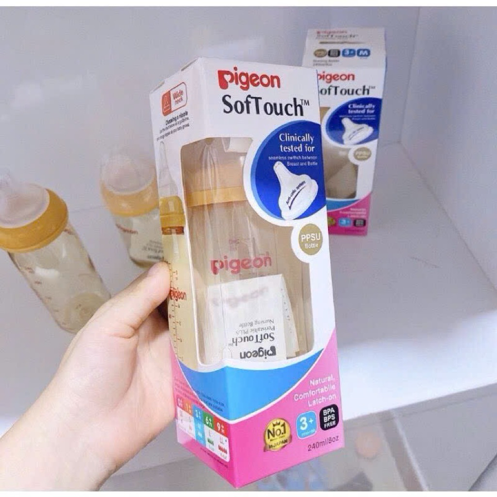 Bình sữa Pigeon SofTouch PPSU cho bé