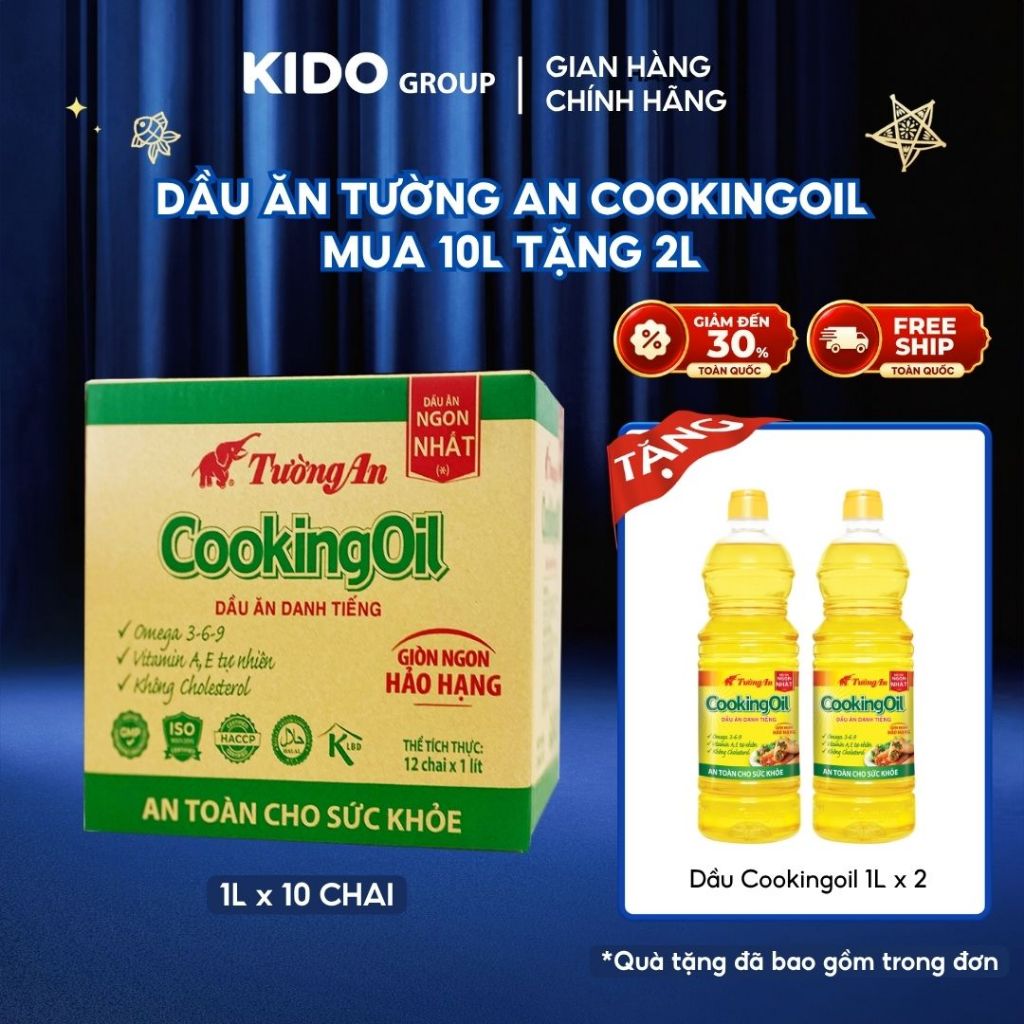 [MUA 10L TẶNG 2L] Dầu Ăn Tường An CookingOil 1L
