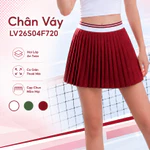 Chân Váy Xếp Ly Nhỏ LV26S04F720, Chân Váy Thể Thao 2 Lớp Thể Thao Tennis, Pickle Ball, Mặc Đẹp Hàng Ngày — ảnh 1