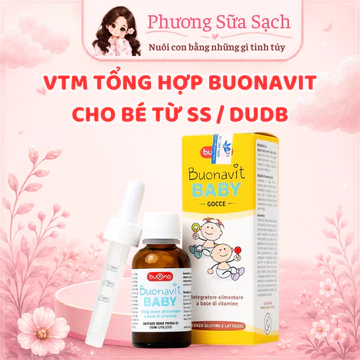 Buonavit Baby - Vitamin Tổng Hợp Nhỏ Giọt Giúp Bồi Bổ Cơ Thể, Tăng Hấp Thu Cho Trẻ - Lọ 20ml