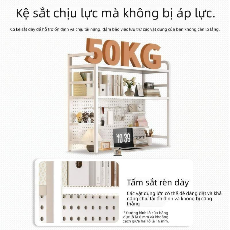 Kệ Pegboard Để Bàn Nhiều Tầng, Giá Sách & Sắp Xếp Đồ Dùng Học Tập, Văn Phòng, Máy Tính, Kệ Trưng Bày Gọn Gàng | BigBuy360 - bigbuy360.vn
