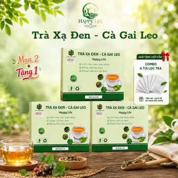 [Mua 2 Tặng 1] Trà Thảo Mộc Xạ Đen Cà Gai Leo Happy Life – Trà Túi Lọc Tiện Dụng, Hương Vị Tự Nhiên
