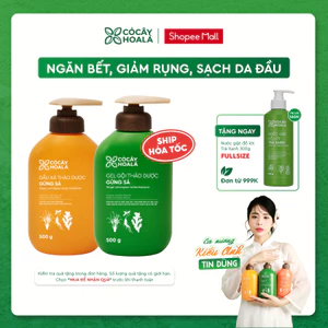 Dầu Gội Gừng Cỏ Cây Hoa Lá, Dầu Gội Thảo Dược Gừng Sả Giảm Tóc Gãy Rụng 500g/chai- Dành Cho Tóc Bết Dầu