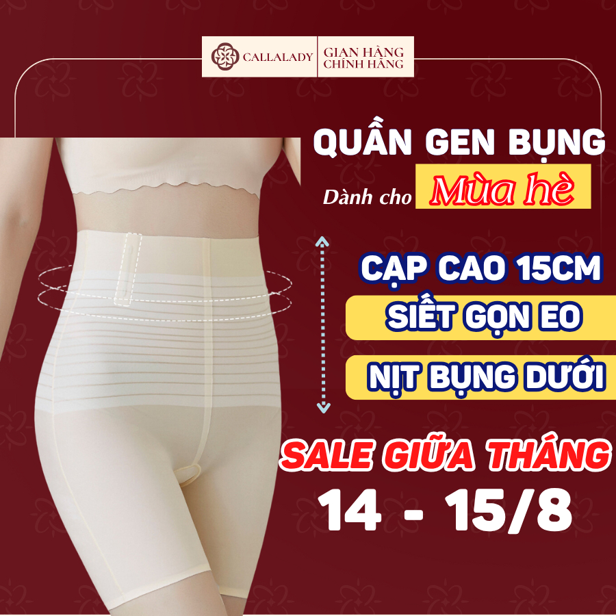 Quần gen bụng định hình Callalady thon gọn, che mỡ bụng nâng mông siết đùi cạp cao chất đúc su siêu mỏng thông thoáng 22
