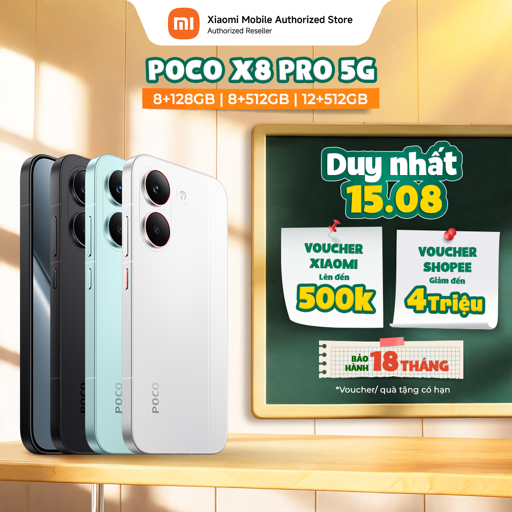 [Livestream] Điện thoại POCO X8 Pro 5G (8+256GB| 8+512GB| 12+512GB) | Màn 6.59″ 1,5K | D8500U