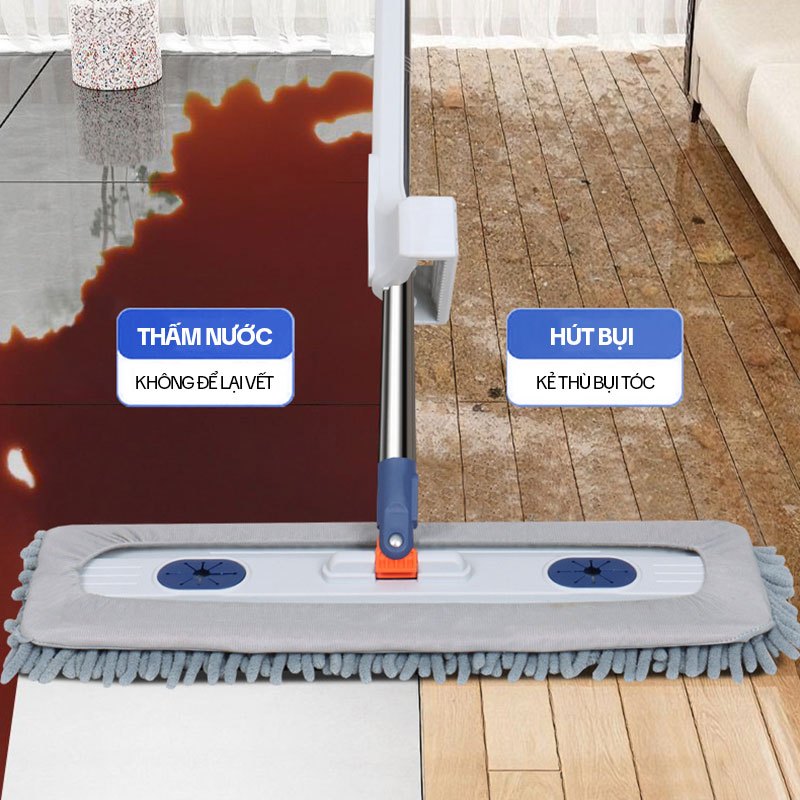 Cây Lau Nhà Tự Vắt KITIMOP CORAL Mã KTMC-01, Chổi Lau Nhà Tự Vắt Thông Minh Xoay 360 Độ, 2 Bông Lau | BigBuy360 - bigbuy360.vn