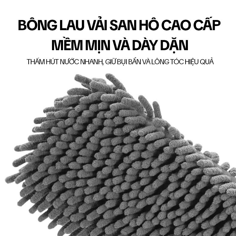 Cây Lau Nhà Tự Vắt KITIMOP CORAL Mã KTMC-01, Chổi Lau Nhà Tự Vắt Thông Minh Xoay 360 Độ, 2 Bông Lau | BigBuy360 - bigbuy360.vn