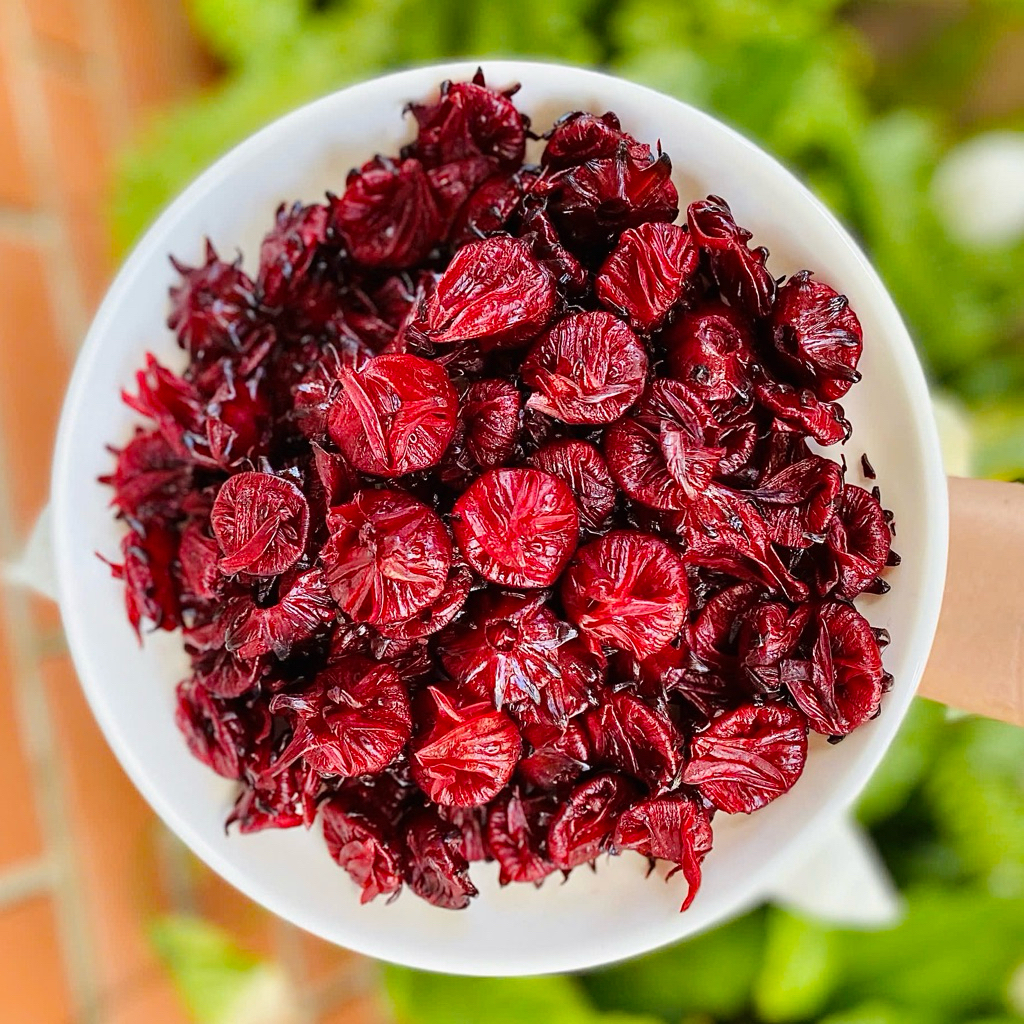 [CÓ XUẤT VAT] Mứt hoa atiso đỏ - mứt hibiscus Băng Châu Natural Gift ít ngọt siêu giòn - Hàng Việt Nam