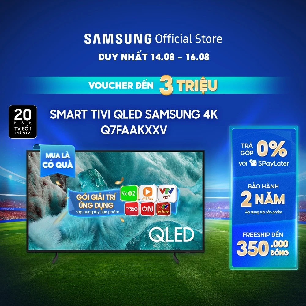 Smart Tivi Samsung QLED Q7F 4K Samsung Vision AI Smart TV (2025) - Miễn phí lắp đặt