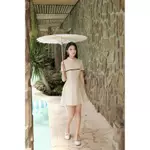 BBSTORE’S Đầm Xòe Dạo Phố Cotton Ngắn Chữ A Lật Vạt Ngực Kết Nút Váy Xếp Ly - DAE77B — ảnh 2