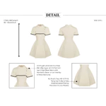 BBSTORE’S Đầm Xòe Dạo Phố Cotton Ngắn Chữ A Lật Vạt Ngực Kết Nút Váy Xếp Ly - DAE77B — ảnh 3