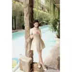 BBSTORE’S Đầm Xòe Dạo Phố Cotton Ngắn Chữ A Lật Vạt Ngực Kết Nút Váy Xếp Ly - DAE77B — ảnh 4